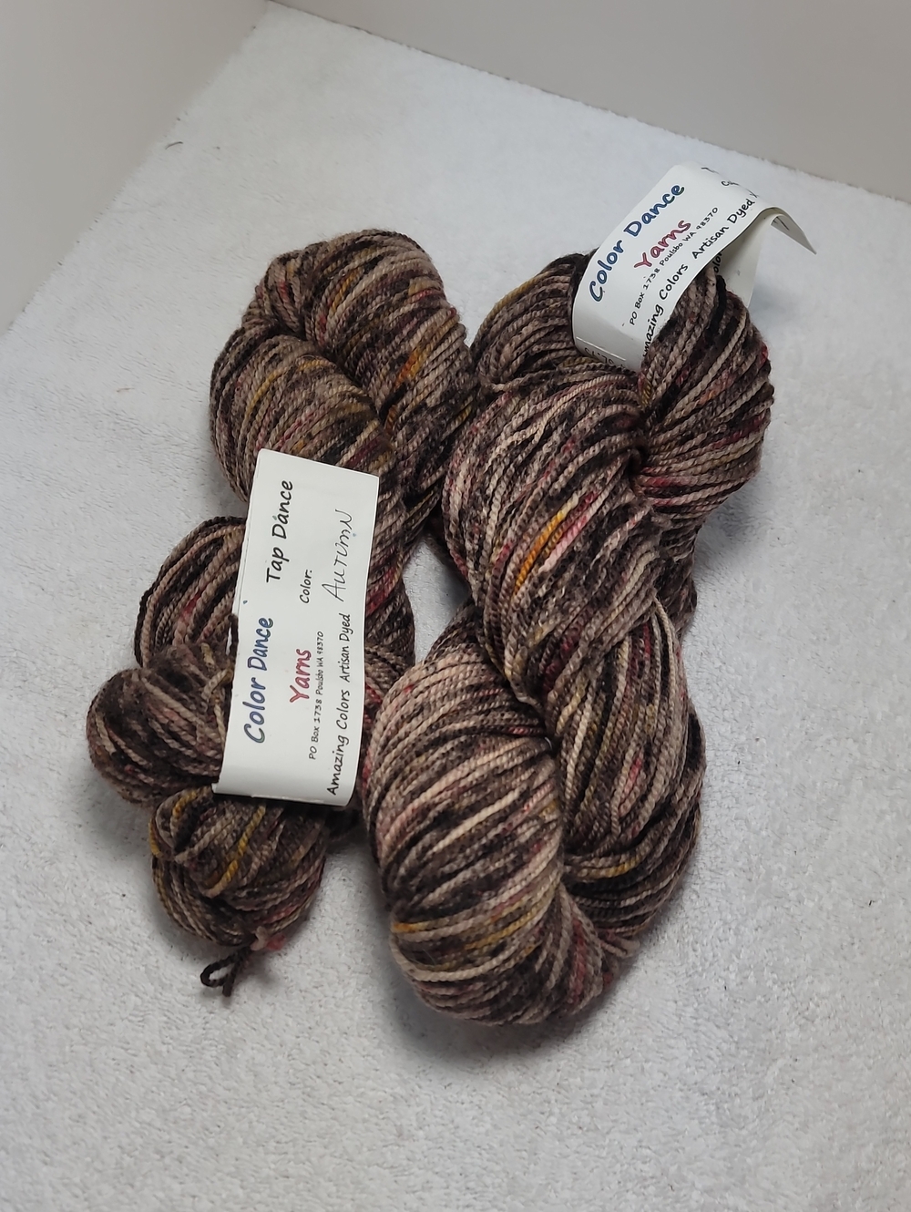 Color Dance Yarns - Speckled 2 Skeins in Brown and Neutral Tones - NWT